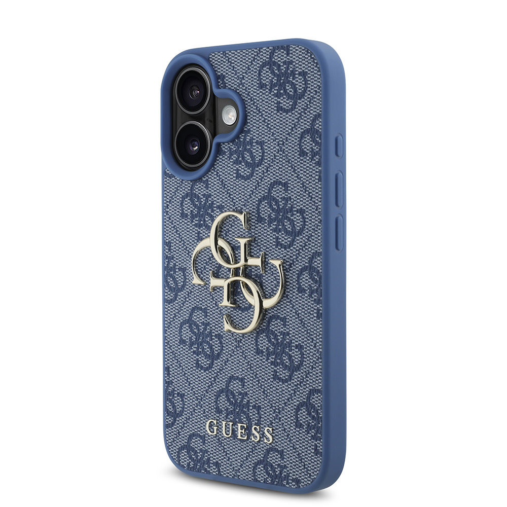 Guess Guess iPhone 16 Plus Backcover hoesje - 4G - Big Metal Logo - Blauw, foto 2 van 6