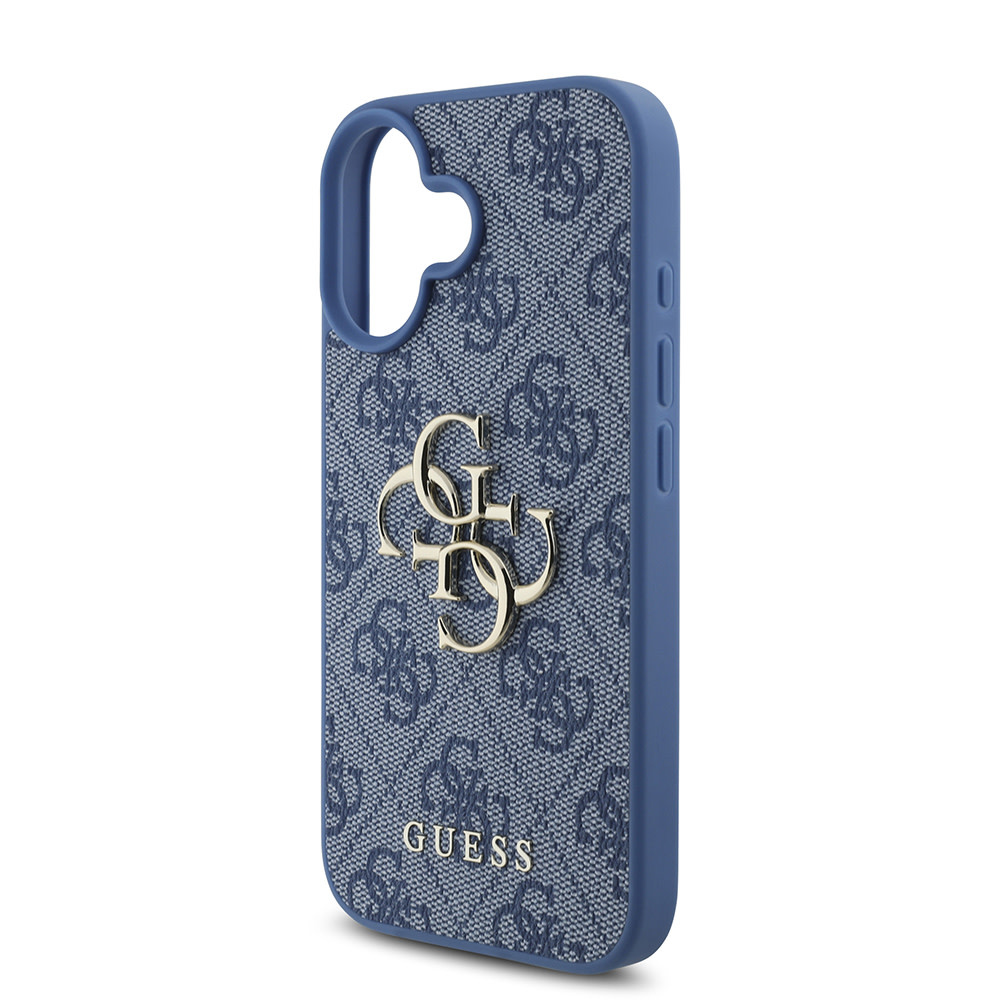 Guess Guess iPhone 16 Plus Backcover hoesje - 4G - Big Metal Logo - Blauw, foto 5 van 6