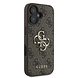 Guess Guess iPhone 16 Plus Backcover hoesje - 4G - Big Metal Logo - Bruin Guess Guess iPhone 16 Plus Backcover hoesje - 4G - Big Metal Logo - Bruin