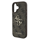 Guess Guess iPhone 16 Plus Backcover hoesje - 4G - Big Metal Logo - Bruin Guess Guess iPhone 16 Plus Backcover hoesje - 4G - Big Metal Logo - Bruin