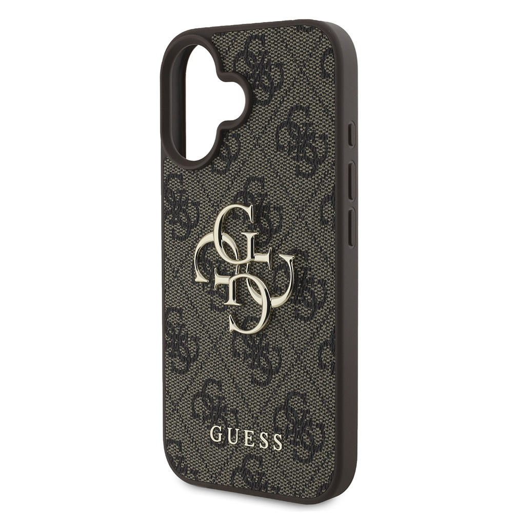 Guess Guess iPhone 16 Plus Backcover hoesje - 4G - Big Metal Logo - Bruin, foto 5 van 6