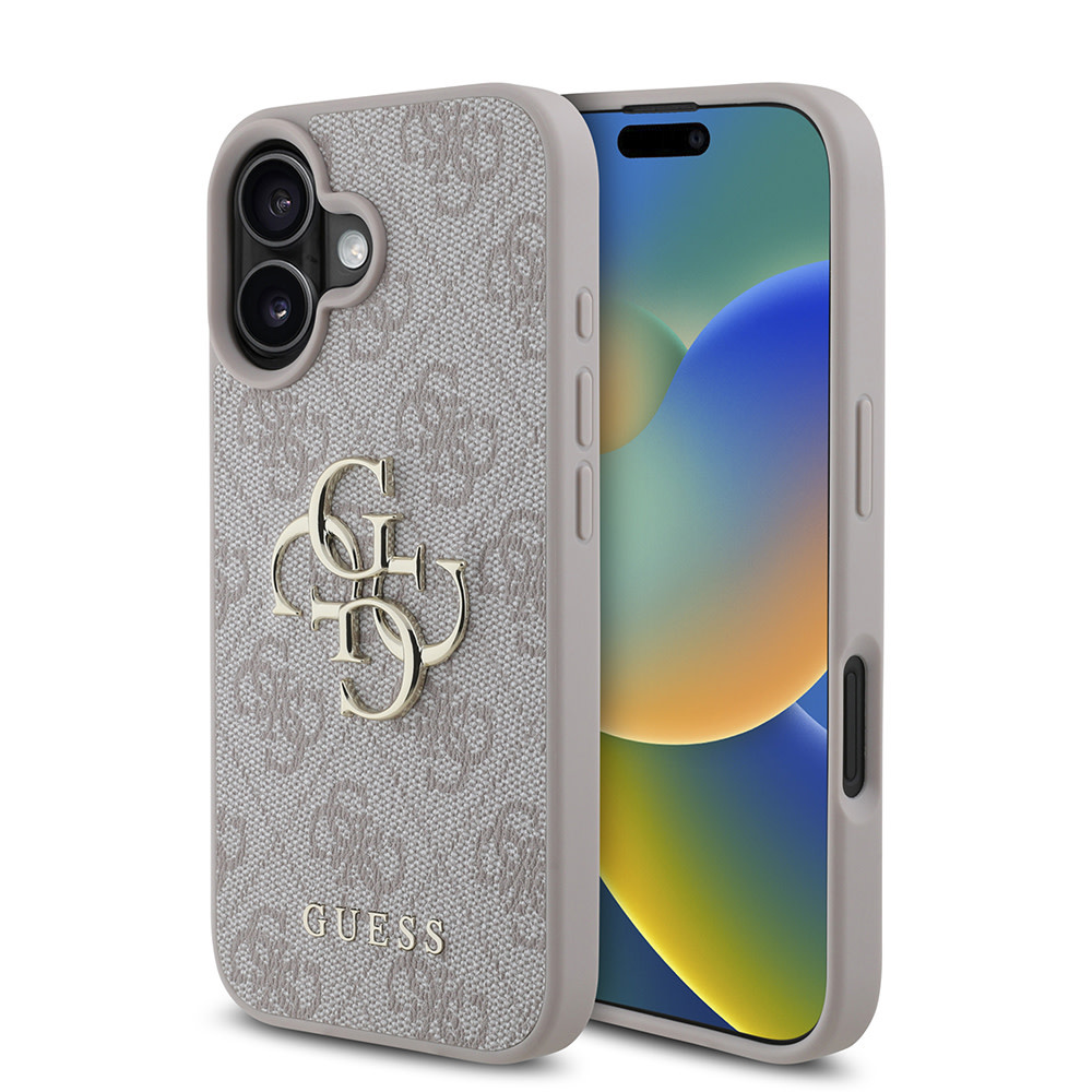 Guess Guess iPhone 16 Plus Backcover hoesje - 4G - Big Metal Logo - Roze