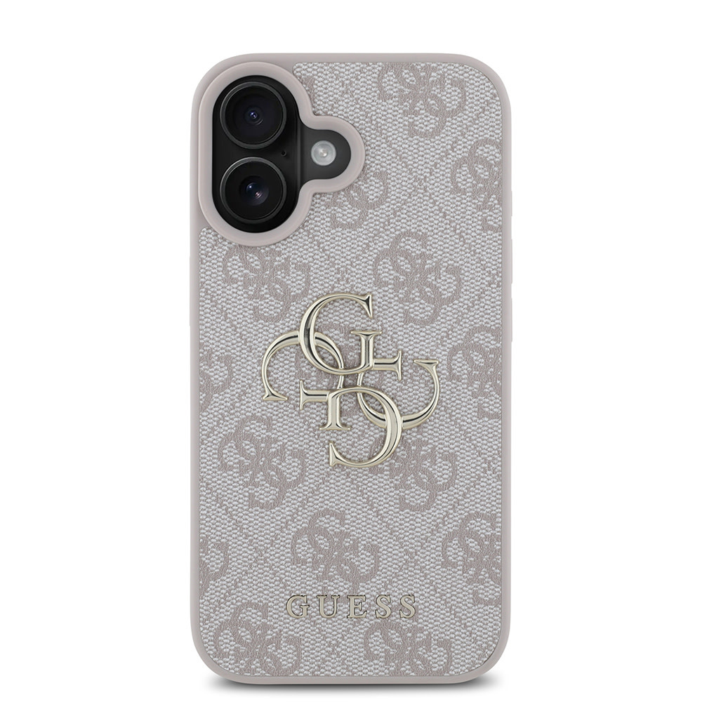 Guess Guess iPhone 16 Plus Backcover hoesje - 4G - Big Metal Logo - Roze, foto 3 van 6