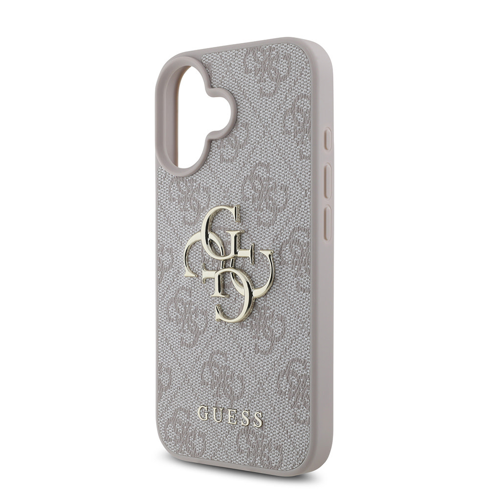 Guess Guess iPhone 16 Plus Backcover hoesje - 4G - Big Metal Logo - Roze, foto 5 van 6