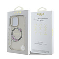 Guess Guess iPhone 16 Pro Back-Cover hul - Magsafe IML flowers wreath - Schwarz