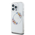 Guess Guess iPhone 16 Pro Back cover coque Magsafe IML flowers wreath - Transparent