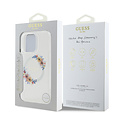 Guess Guess iPhone 16 Pro Back cover case - Magsafe IML flowers wreath - Transparent