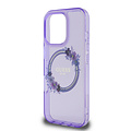 Guess Guess iPhone 16 Pro Backcover hoesje Magsafe IML flowers wreath - Paars