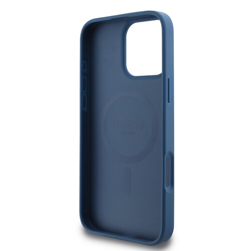 Guess Guess iPhone 16 Pro Back-Cover hul - Magsafe 4G Small - Blau