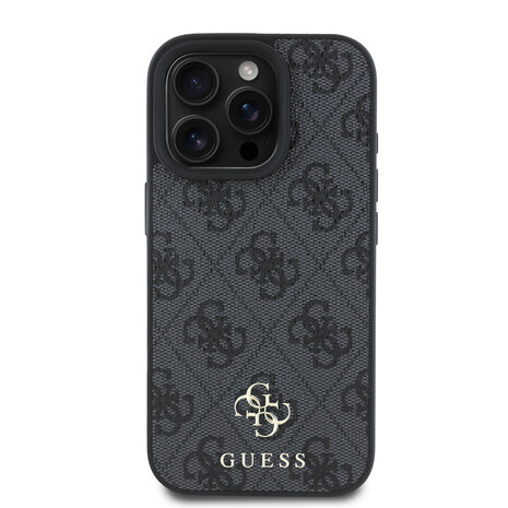 Guess Guess iPhone 16 Pro Back cover coque Magsafe 4G Small - Noir Guess Guess iPhone 16 Pro Back cover coque Magsafe 4G Small - Noir