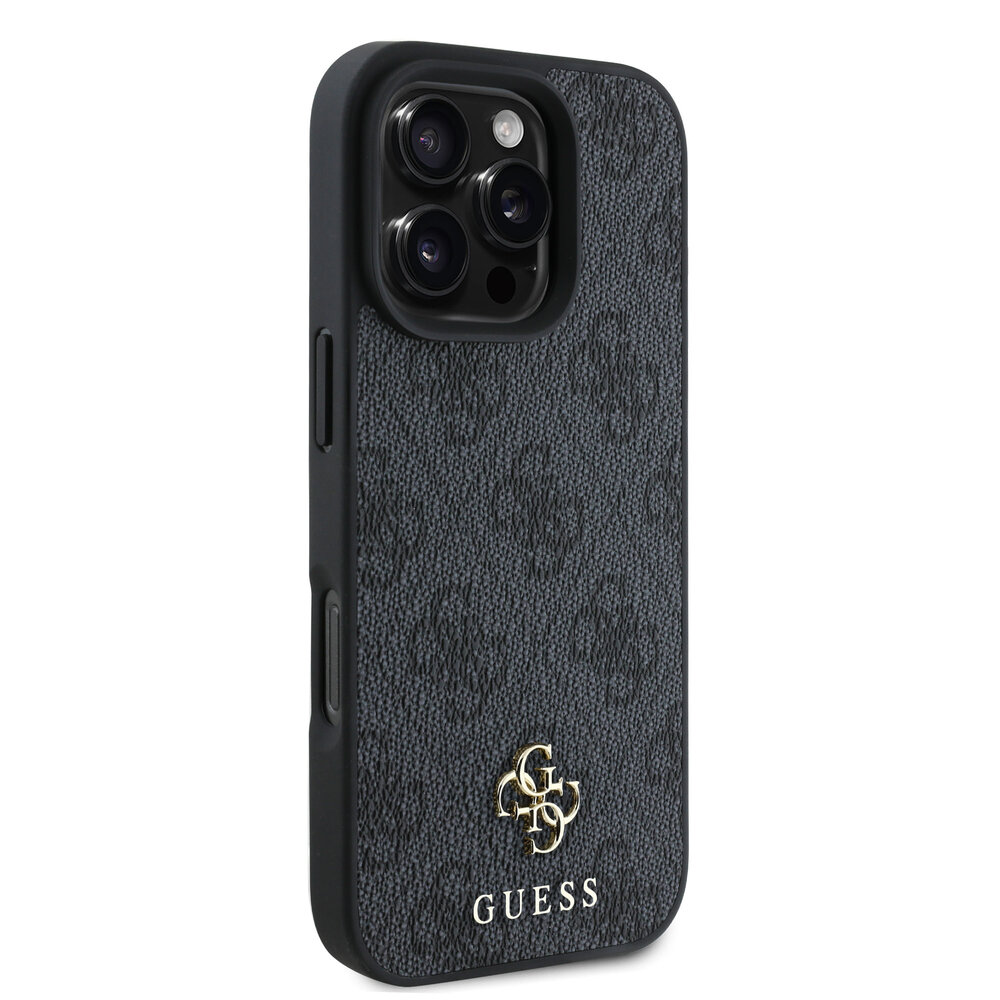 Guess Guess iPhone 16 Pro Back cover coque Magsafe 4G Small - Noir Guess Guess iPhone 16 Pro Back cover coque Magsafe 4G Small - Noir