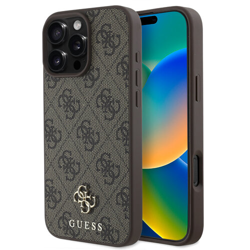 Guess Guess iPhone 16 Pro Back cover coque Magsafe 4G Small - Marron