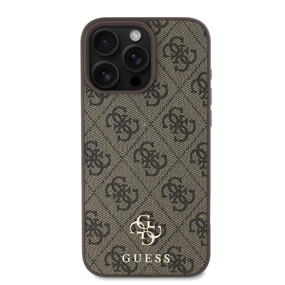 Guess Guess iPhone 16 Pro Back cover coque Magsafe 4G Small - Marron Guess Guess iPhone 16 Pro Back cover coque Magsafe 4G Small - Marron