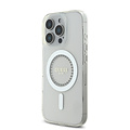 Guess Guess iPhone 16 Pro Back cover case - Magsafe IML Rhinestones - White