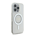 Guess Guess iPhone 16 Pro Back cover coque Magsafe IML Rhinestones - Blanc
