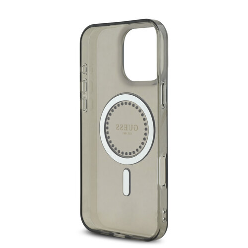 Guess Guess iPhone 16 Pro Back cover coque Magsafe IML Rhinestones - Noir
