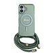 Guess Guess iPhone 16 Backcover hoesje Magsafe IML crossbody cord - Groen Guess Guess iPhone 16 Backcover hoesje Magsafe IML crossbody cord - Groen