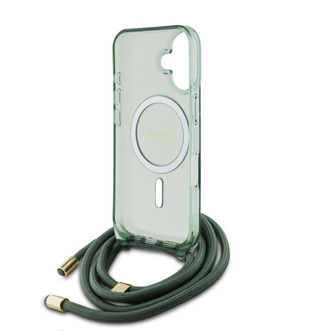 Guess Guess iPhone 16 Back cover coque Magsafe IML crossbody cord - Vert Guess Guess iPhone 16 Back cover coque Magsafe IML crossbody cord - Vert