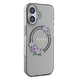 Guess Guess iPhone 16 Back cover case - Magsafe IML flowers wreath - Black Guess Guess iPhone 16 Back cover case - Magsafe IML flowers wreath - Black