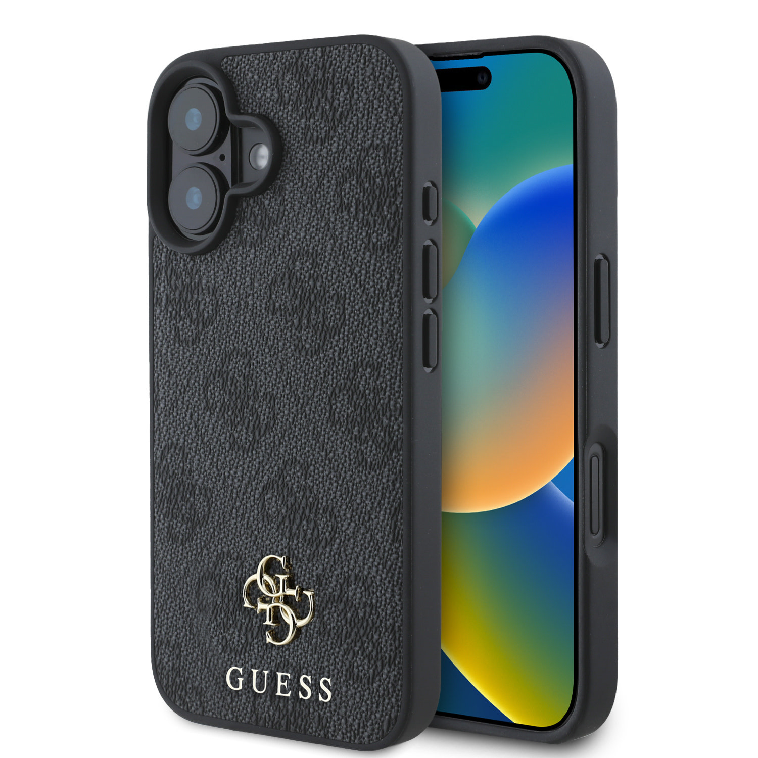 Guess Guess iPhone 16 Backcover hoesje Magsafe 4G Small - Zwart