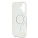 Guess Guess iPhone 16 Back-Cover hul - Magsafe IML Rhinestones - Weiß Guess Guess iPhone 16 Back-Cover hul - Magsafe IML Rhinestones - Weiß