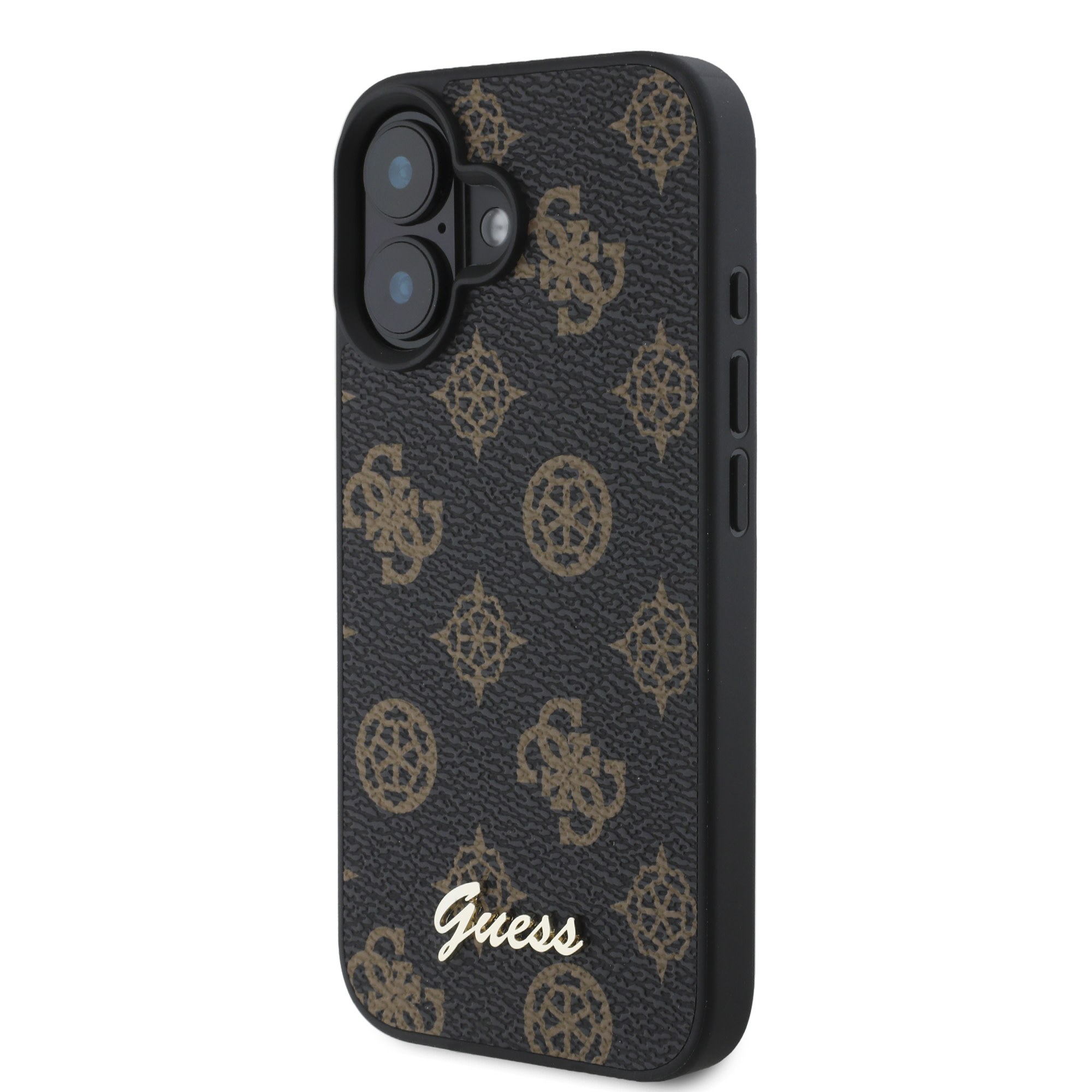 Guess Guess iPhone 16 Backcover hoesje Magsafe PU peony script - Zwart, foto 2 van 6