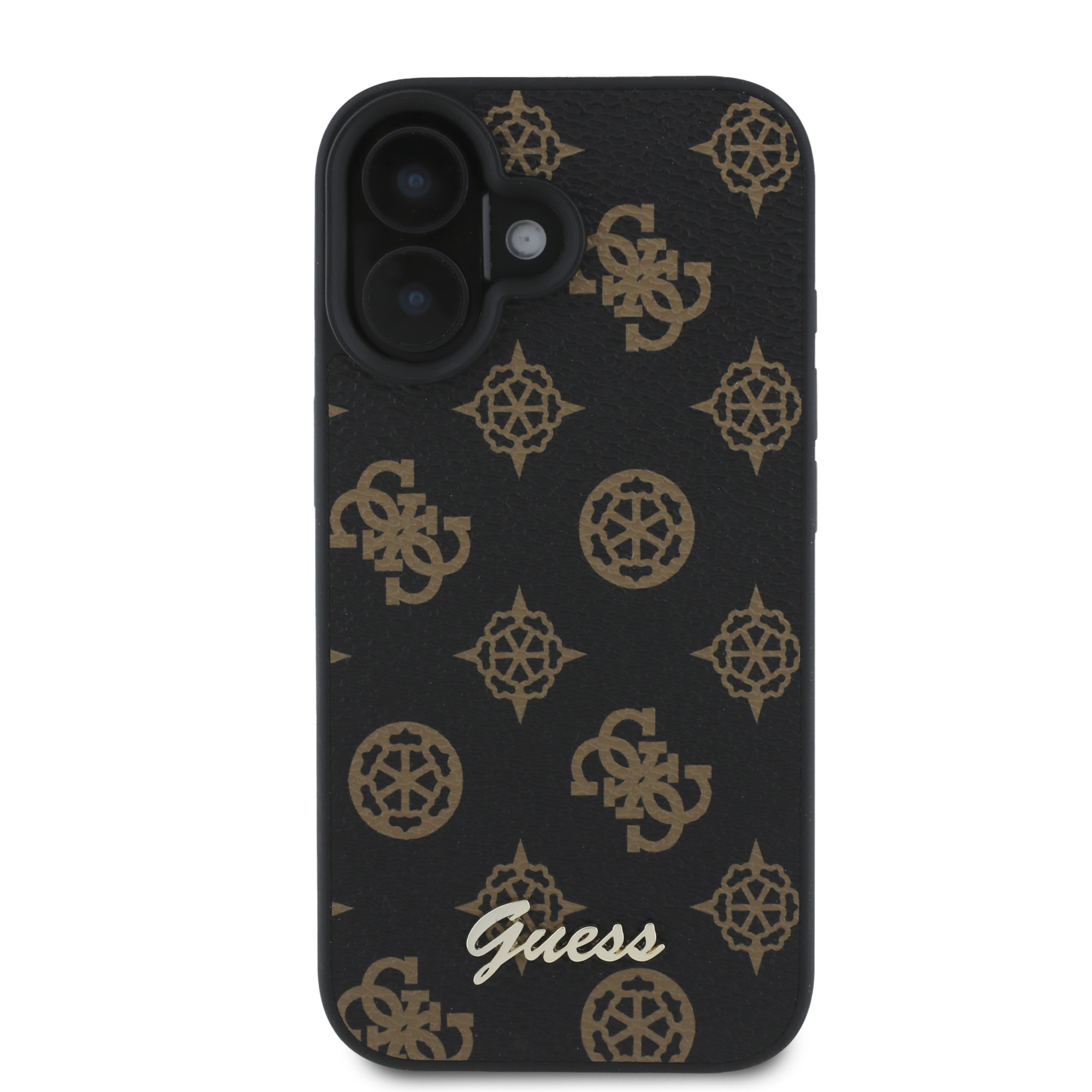 Guess Guess iPhone 16 Backcover hoesje Magsafe PU peony script - Zwart, foto 3 van 6