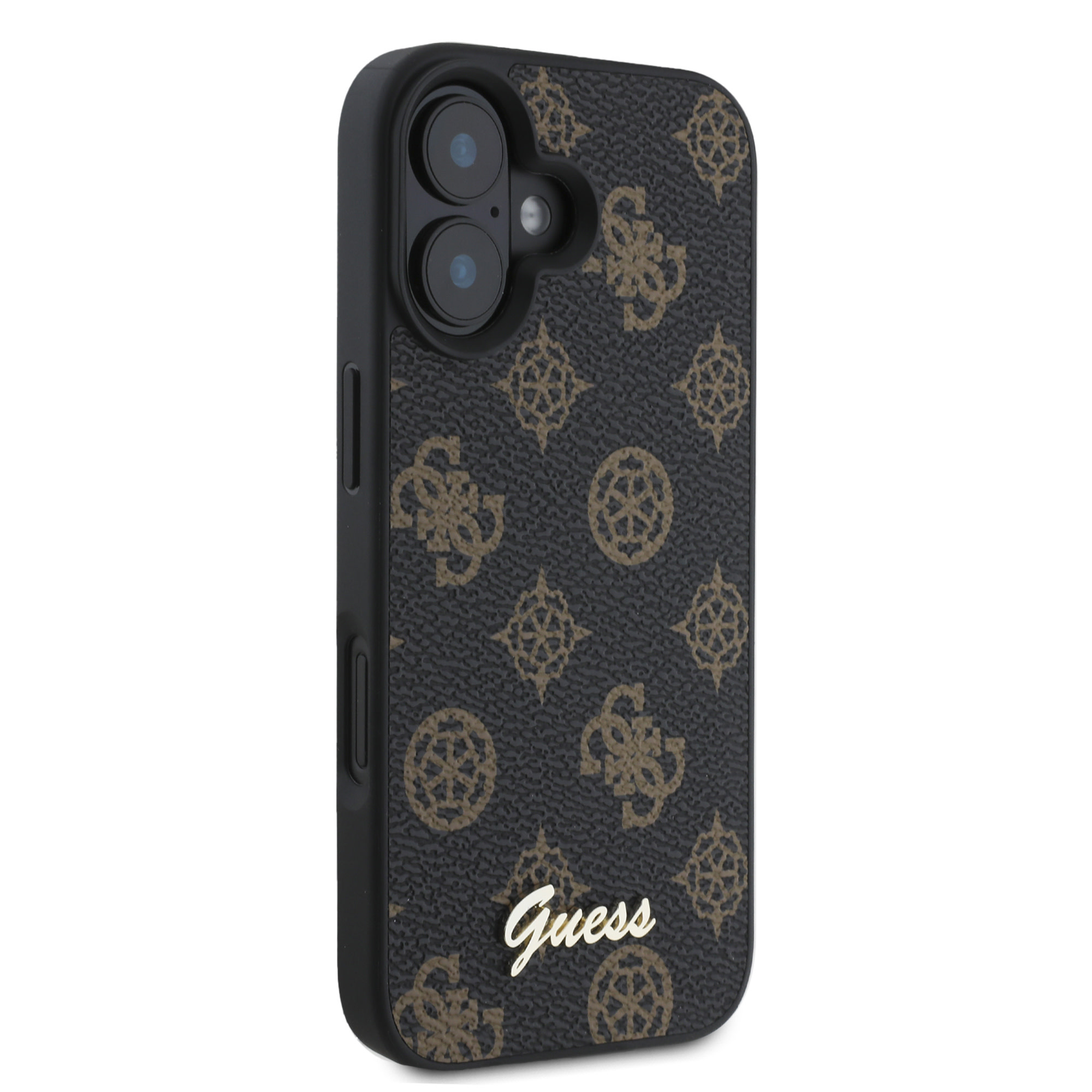 Guess Guess iPhone 16 Backcover hoesje Magsafe PU peony script - Zwart, foto 4 van 6