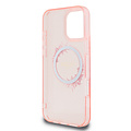 Guess Guess iPhone 16 Pro Max Back cover case - Magsafe IML flowers wreath - Pink