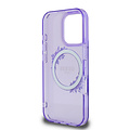 Guess Guess iPhone 16 Pro Max Back cover case - Magsafe IML flowers wreath - Purple