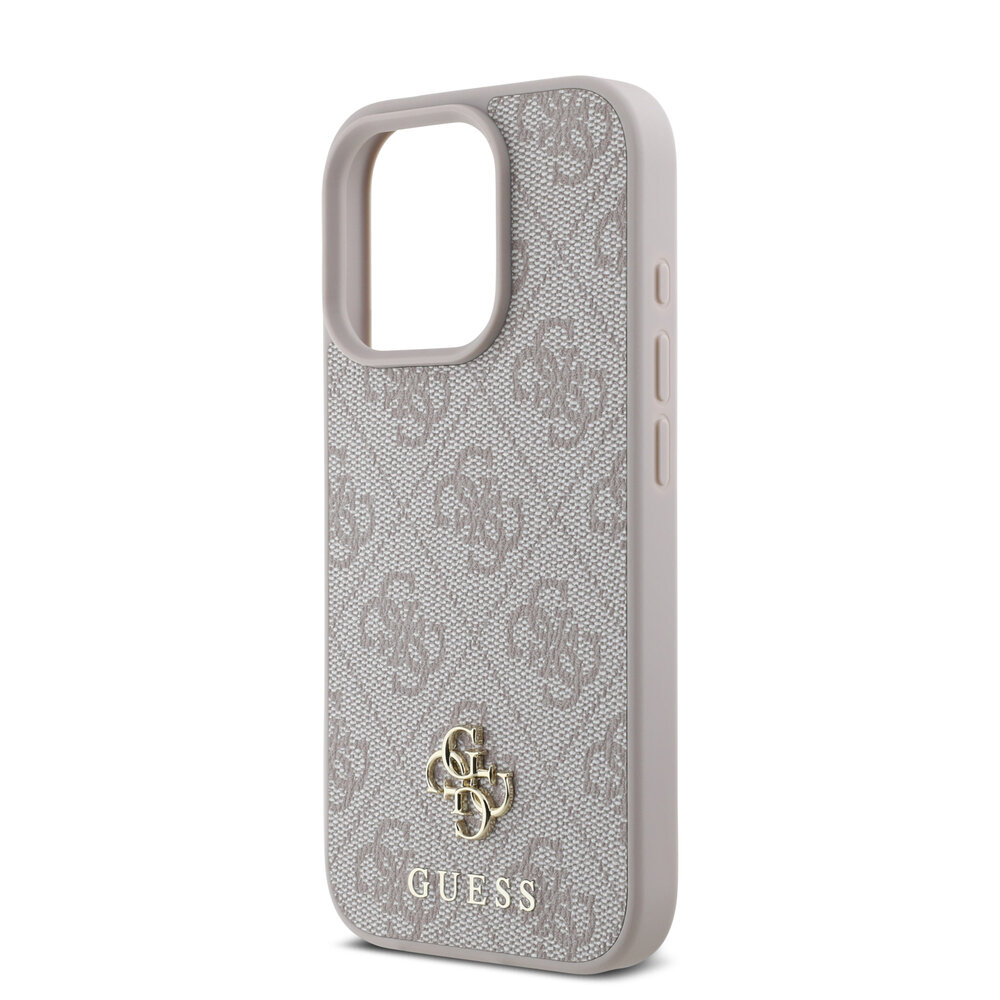 Guess Guess iPhone 16 Pro Max Backcover hoesje Magsafe 4G Small - Roze Guess Guess iPhone 16 Pro Max Backcover hoesje Magsafe 4G Small - Roze
