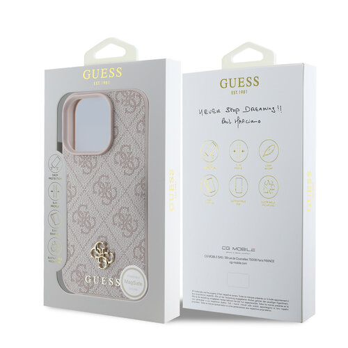 Guess Guess iPhone 16 Pro Max Back cover case - Magsafe 4G Small - Pink