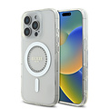 Guess Guess iPhone 16 Pro Max Back cover case - Magsafe IML Rhinestones - White