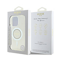 Guess Guess iPhone 16 Pro Max Back cover case - Magsafe IML Rhinestones - White