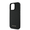 Guess Guess iPhone 16 Pro Max Back cover coque Magsafe grained - flower charm strap - Noir