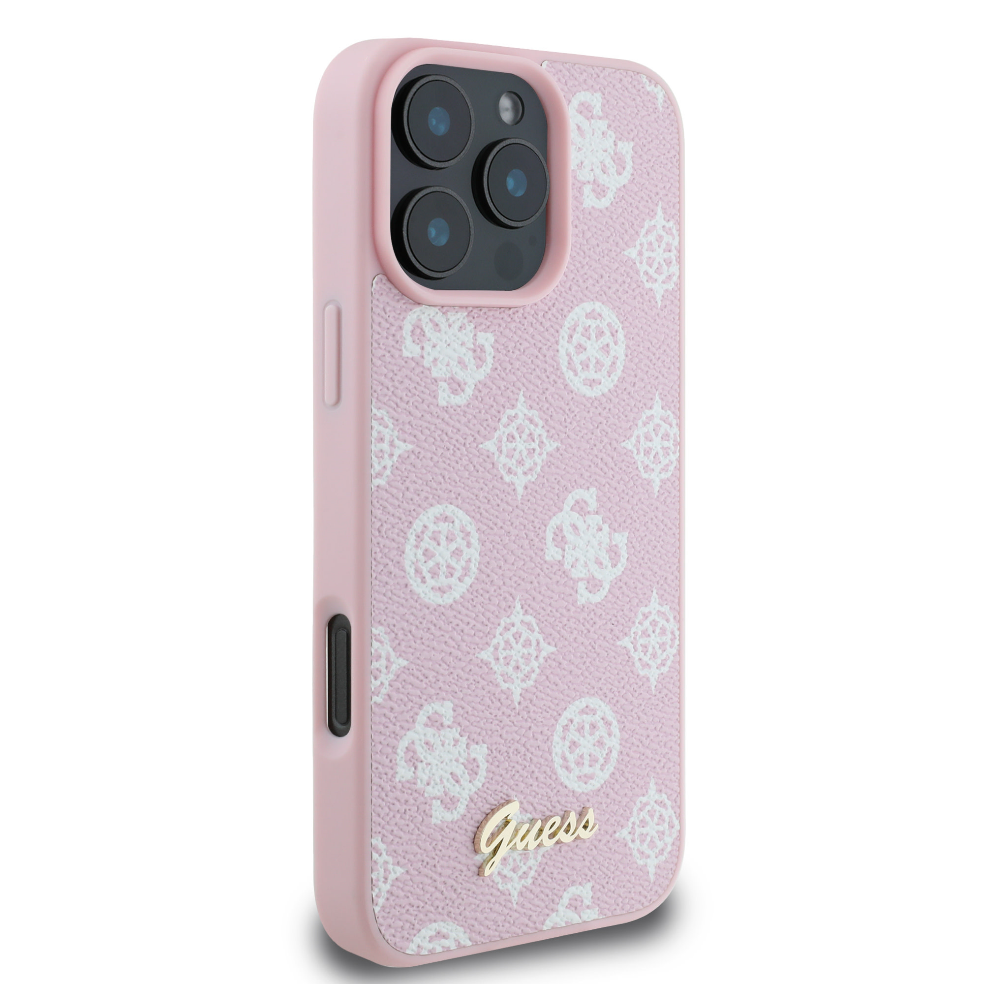 Guess Guess iPhone 16 Pro Max Backcover hoesje Magsafe PU peony script - Roze, foto 4 van 6