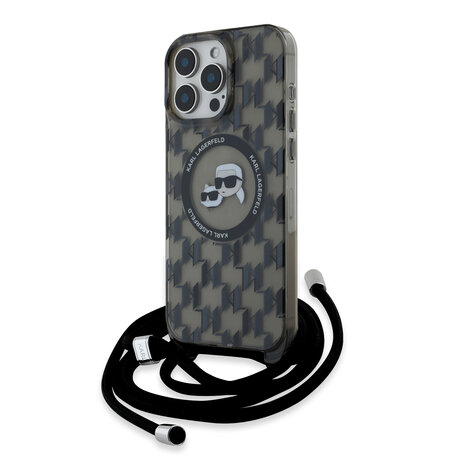 Karl Lagerfeld Karl Lagerfeld iPhone 16 Pro Back cover coque Magsafe IML KC heads - cord - Noir Karl Lagerfeld Karl Lagerfeld iPhone 16 Pro Back cover coque Magsafe IML KC heads - cord - Noir