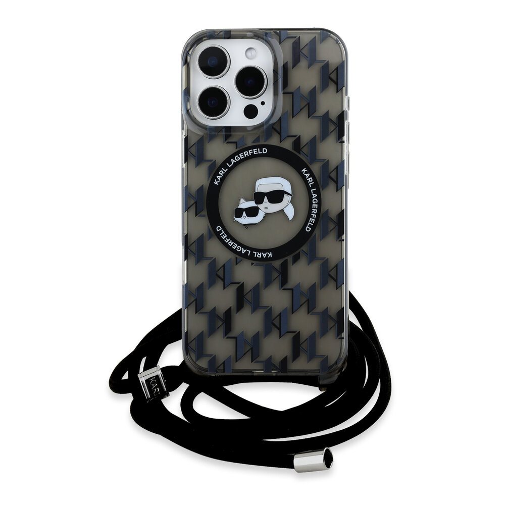 Karl Lagerfeld Karl Lagerfeld iPhone 16 Pro Back cover coque Magsafe IML KC heads - cord - Noir Karl Lagerfeld Karl Lagerfeld iPhone 16 Pro Back cover coque Magsafe IML KC heads - cord - Noir