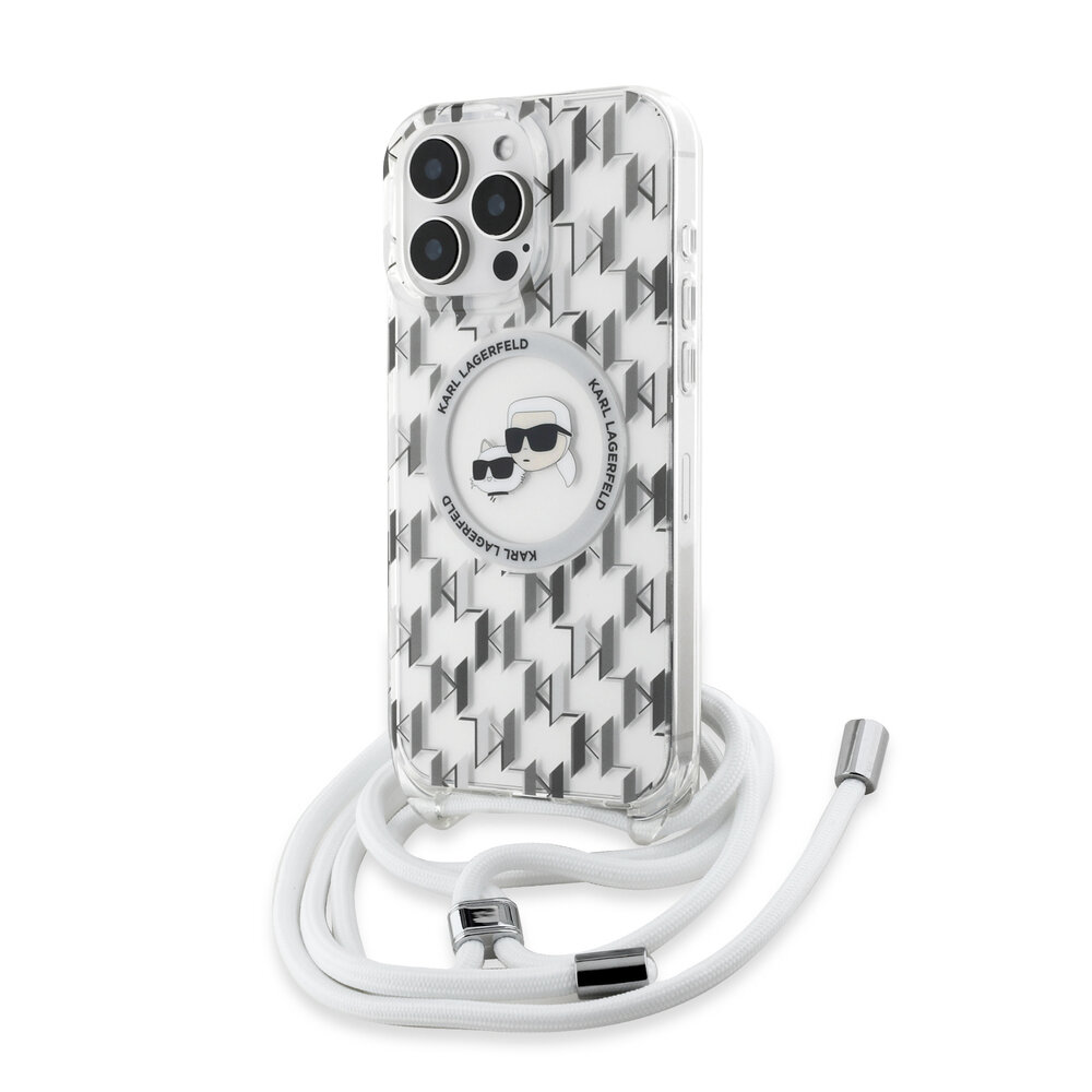 Karl Lagerfeld Karl Lagerfeld iPhone 16 Pro Back cover coque Magsafe IML KC heads - cord - Transparent Karl Lagerfeld Karl Lagerfeld iPhone 16 Pro Back cover coque Magsafe IML KC heads - cord - Transparent