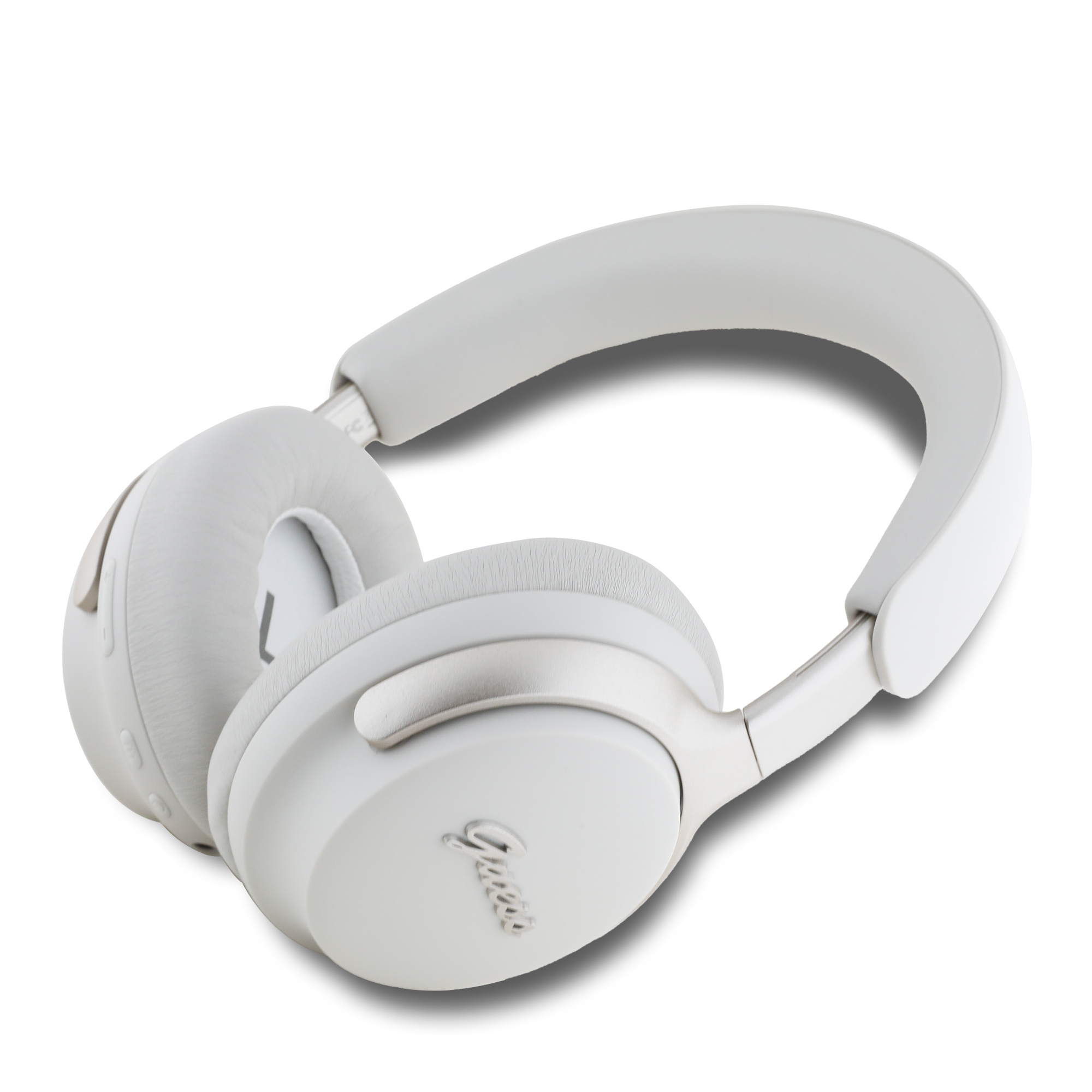Guess Guess Bluetooth Headphones - Metal Script - Beige, foto 2 van 5
