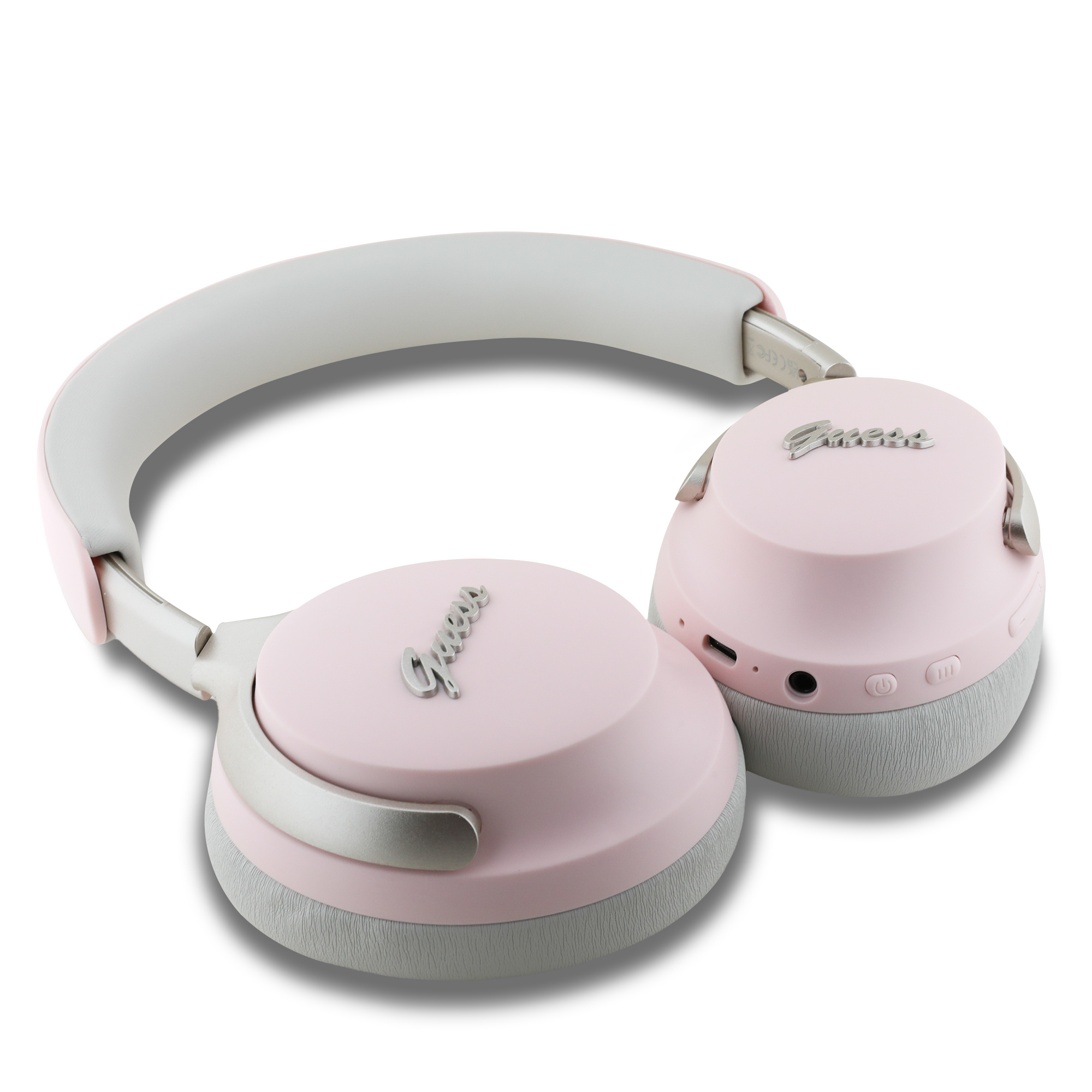 Guess Guess Bluetooth Headphones - Metal Script - Roze, foto 4 van 4