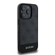 Guess Guess iPhone 16 Pro Back-Cover hul - 4G PU Leather - Bottom Stripe - Grau Guess Guess iPhone 16 Pro Back-Cover hul - 4G PU Leather - Bottom Stripe - Grau