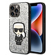 Karl Lagerfeld Karl Lagerfeld iPhone 14 Pro Max Backcover hoesje - Fixed Glitter - Ikonik Karl - Zilver Karl Lagerfeld Karl Lagerfeld iPhone 14 Pro Max Backcover hoesje - Fixed Glitter - Ikonik Karl - Zilver