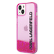 Karl Lagerfeld Karl Lagerfeld iPhone 14 & 13 Backcover hoesje - Liquid Glitter - Roze Karl Lagerfeld Karl Lagerfeld iPhone 14 & 13 Backcover hoesje - Liquid Glitter - Roze