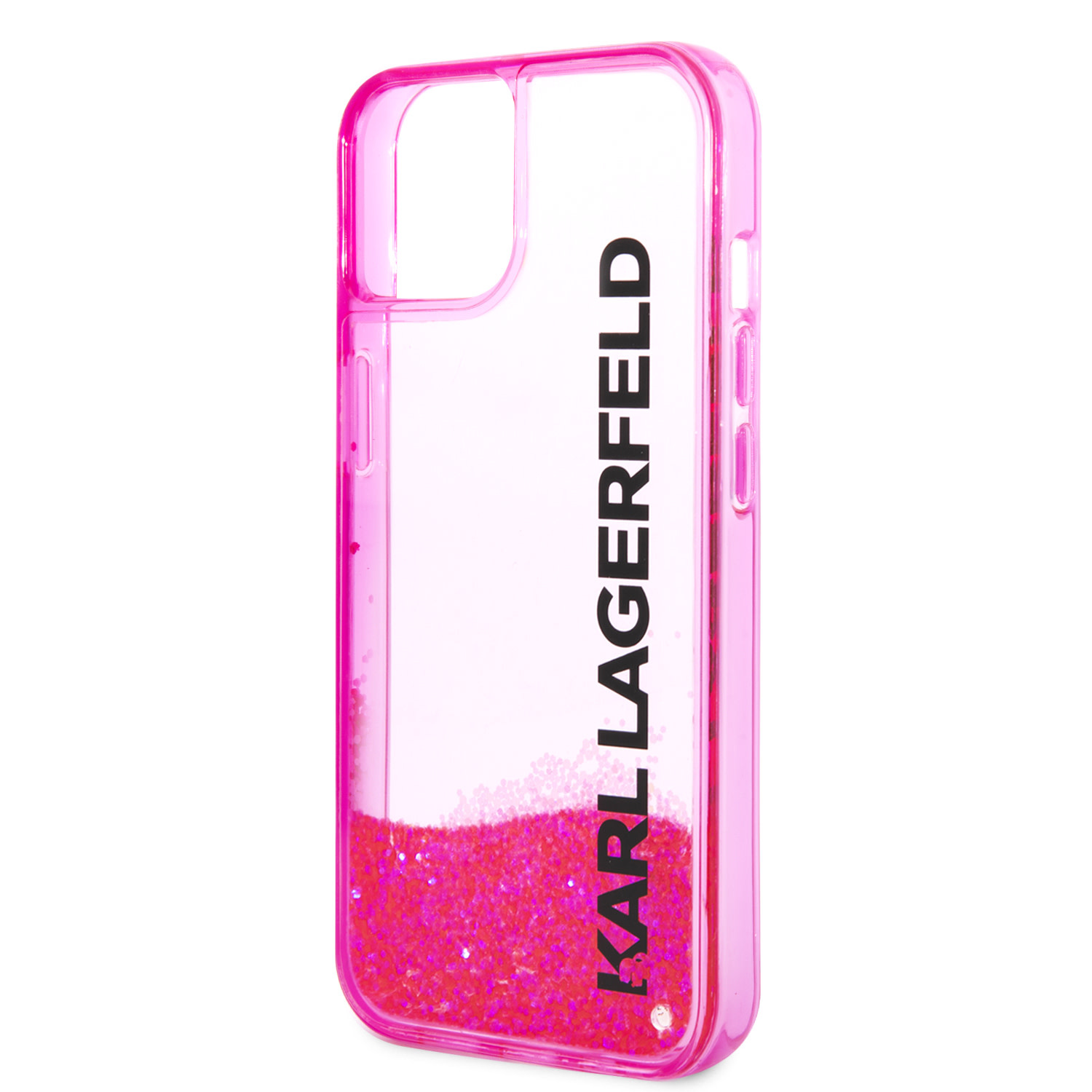 Karl Lagerfeld Karl Lagerfeld iPhone 14 & 13 Backcover hoesje - Liquid Glitter - Roze, foto 6 van 6