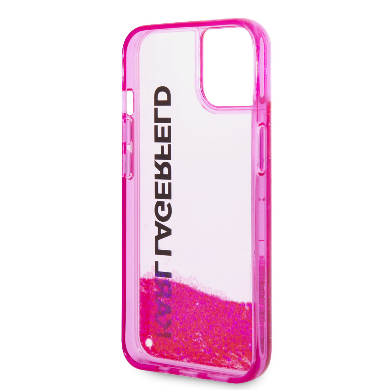 Karl Lagerfeld Karl Lagerfeld iPhone 14 & 13 Backcover hoesje - Liquid Glitter - Roze, foto 5 van 6