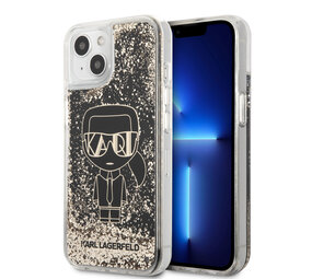 Karl Lagerfeld Karl Lagerfeld iPhone 14 & 13 Backcover hoesje - Liquid Glitter - Gatsby Ikonik - Zwart Karl Lagerfeld Karl Lagerfeld iPhone 14 & 13 Backcover hoesje - Liquid Glitter - Gatsby Ikonik - Zwart