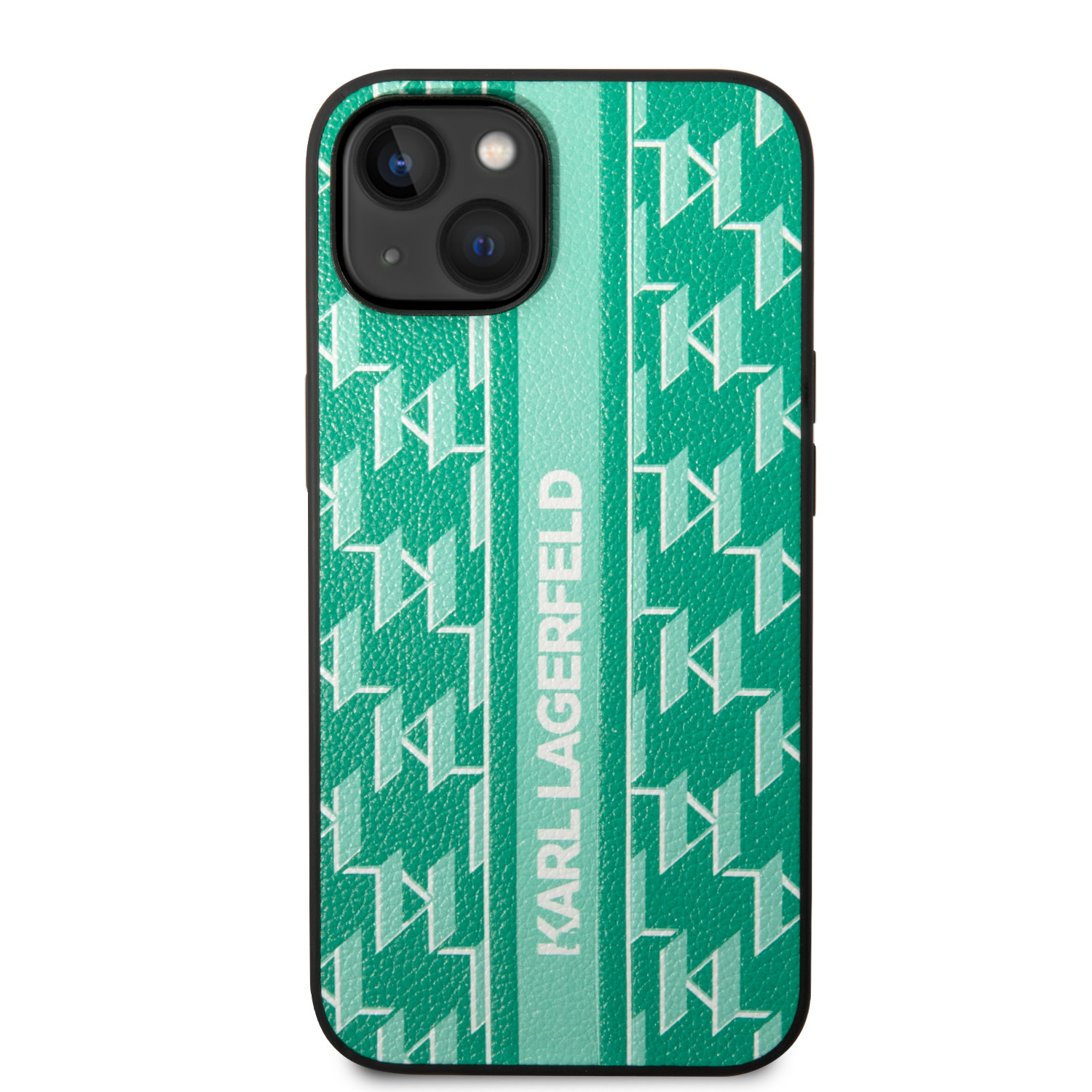 Karl Lagerfeld Karl Lagerfeld iPhone 14 Backcover hoesje - Monogram Stripe - Groen, foto 3 van 6