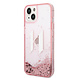 Karl Lagerfeld Karl Lagerfeld iPhone 14 Backcover hoesje - Liquid Glitter KL Logo - Roze Karl Lagerfeld Karl Lagerfeld iPhone 14 Backcover hoesje - Liquid Glitter KL Logo - Roze