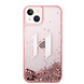 Karl Lagerfeld Karl Lagerfeld iPhone 14 Backcover hoesje - Liquid Glitter KL Logo - Roze Karl Lagerfeld Karl Lagerfeld iPhone 14 Backcover hoesje - Liquid Glitter KL Logo - Roze